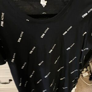 ZYIA Black T-Shirt with White Logo Women’s Large